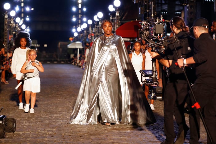 Serena Williams walks the runway for VOGUE World
